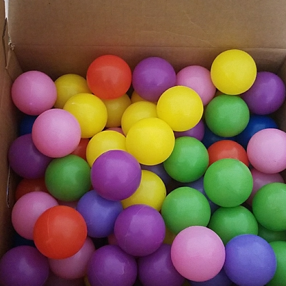 Box of balls for ball pit